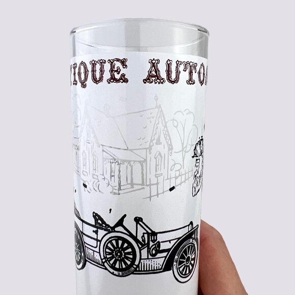 Vintage Antique Auto Themed Drinking Glasses by Anchor Hocking Set Of 5 EUC - Picture 4 of 11